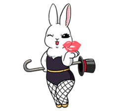 Rabbit with Mask2 sticker #6619219