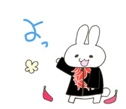 Red pepper-rabbit sticker #6620425