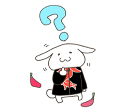 Red pepper-rabbit sticker #6620430