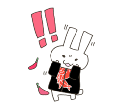 Red pepper-rabbit sticker #6620431