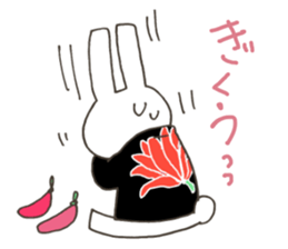 Red pepper-rabbit sticker #6620438