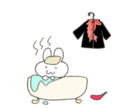 Red pepper-rabbit sticker #6620446