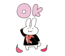 Red pepper-rabbit sticker #6620450