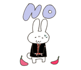 Red pepper-rabbit sticker #6620451