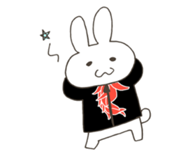 Red pepper-rabbit sticker #6620454