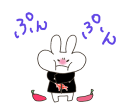 Red pepper-rabbit sticker #6620458