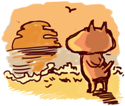 Apologizing Japanese man;Instead of you sticker #6620816