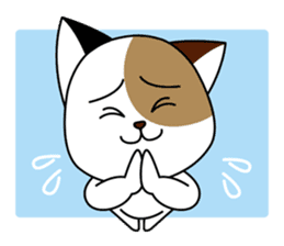 Cute cat and paraglider sticker #6622032