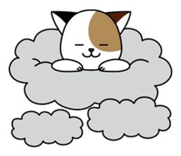 Cute cat and paraglider sticker #6622039