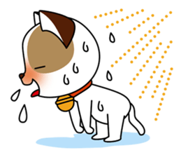 Cute cat and paraglider sticker #6622042