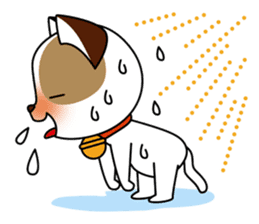 Cute cat and paraglider sticker #6622042