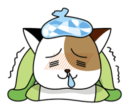 Cute cat and paraglider sticker #6622043