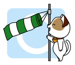 Cute cat and paraglider sticker #6622046