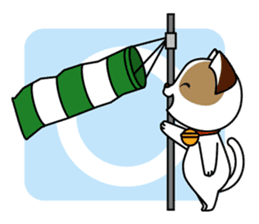 Cute cat and paraglider sticker #6622046