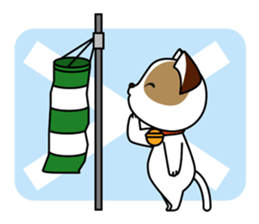 Cute cat and paraglider sticker #6622047