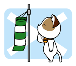 Cute cat and paraglider sticker #6622047