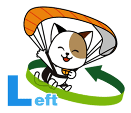 Cute cat and paraglider sticker #6622057
