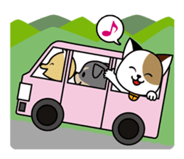 Cute cat and paraglider sticker #6622061