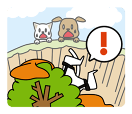 Cute cat and paraglider sticker #6622062