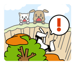 Cute cat and paraglider sticker #6622062