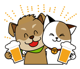 Cute cat and paraglider sticker #6622063