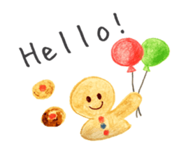 Kawaii Ginger breadman(English) sticker #6622776