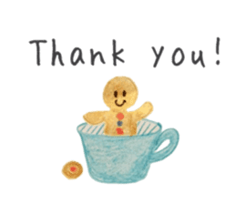 Kawaii Ginger breadman(English) sticker #6622777