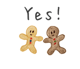 Kawaii Ginger breadman(English) sticker #6622782
