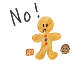 Kawaii Ginger breadman(English) sticker #6622783