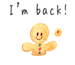 Kawaii Ginger breadman(English) sticker #6622786