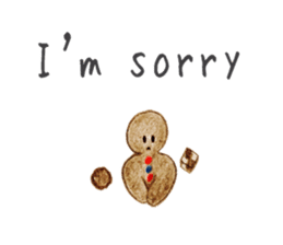 Kawaii Ginger breadman(English) sticker #6622791