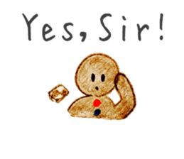 Kawaii Ginger breadman(English) sticker #6622793