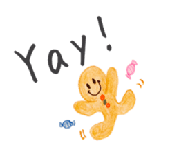 Kawaii Ginger breadman(English) sticker #6622802