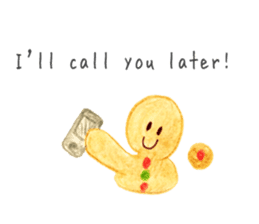 Kawaii Ginger breadman(English) sticker #6622806