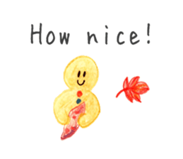 Kawaii Ginger breadman(English) sticker #6622810