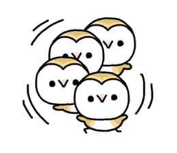 Mamefuku of barn owl3 sticker #6625191