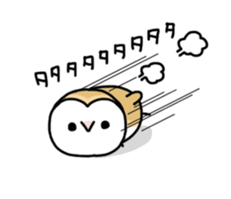 Mamefuku of barn owl3 sticker #6625201