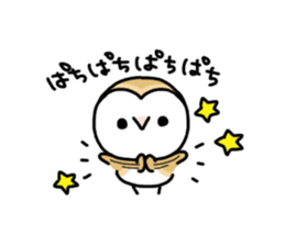 Mamefuku of barn owl3 sticker #6625206