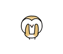 Mamefuku of barn owl3 sticker #6625213