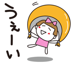 Gingham check girl sticker #6627094