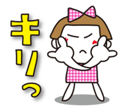 Gingham check girl sticker #6627096