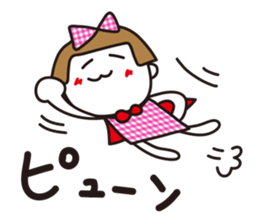 Gingham check girl sticker #6627098