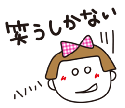 Gingham check girl sticker #6627100