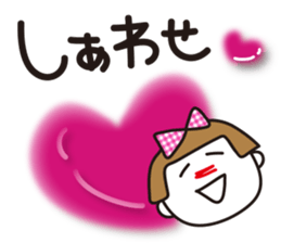 Gingham check girl sticker #6627101