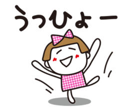 Gingham check girl sticker #6627103