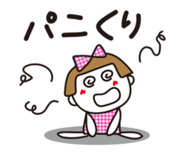 Gingham check girl sticker #6627104