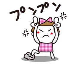 Gingham check girl sticker #6627106