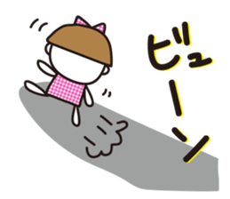 Gingham check girl sticker #6627107