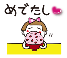 Gingham check girl sticker #6627109