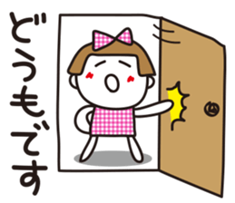 Gingham check girl sticker #6627110